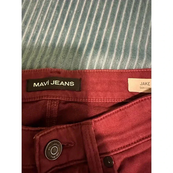 Mavi Jeans Men’s Burgundy Slim Fit Jeans Size 29/32 - Picture 4 of 7